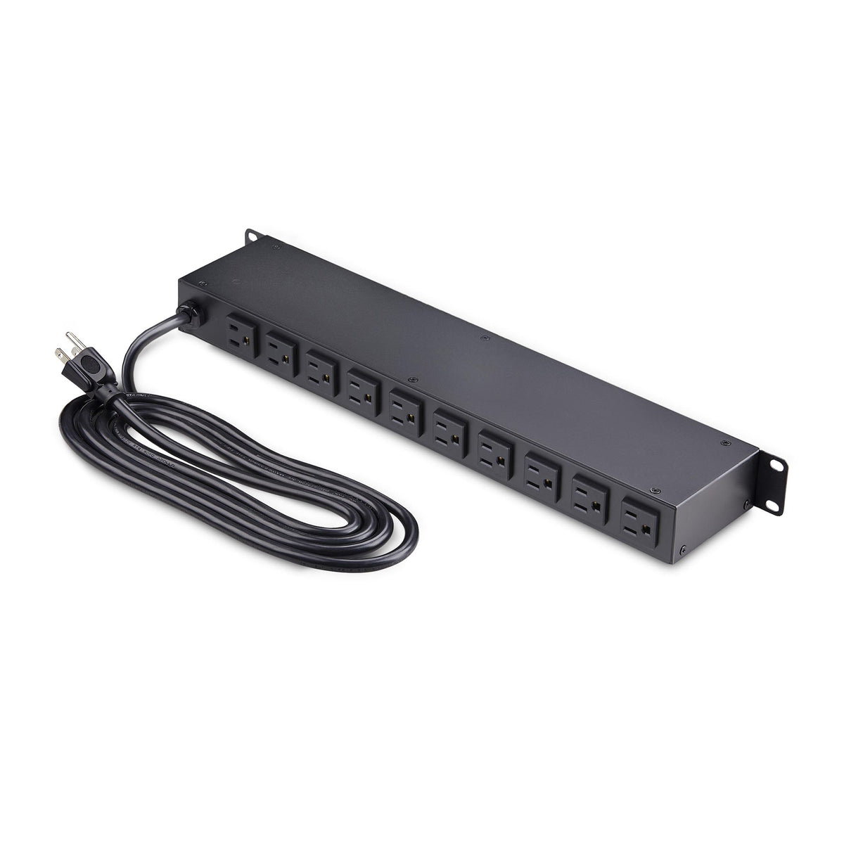 STARTECH .com power distribution unit (PDU) 12 AC outlet(s) 1U Black (12NM8-RACK-MOUNT-PDU) - Cartouches Certifiees