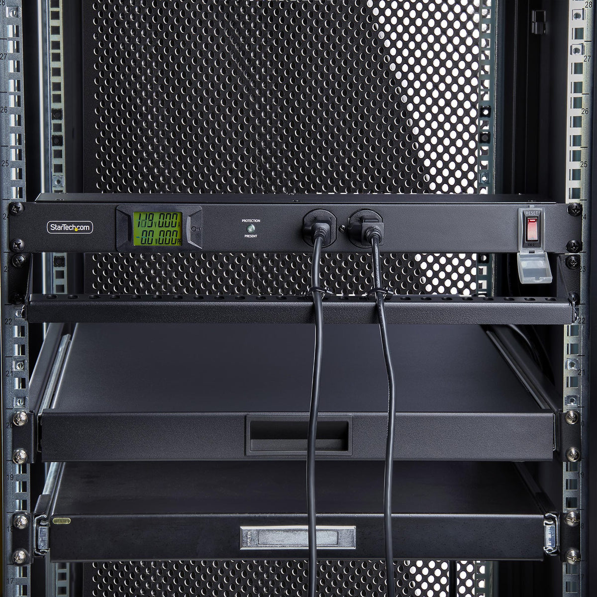 STARTECH .com power distribution unit (PDU) 12 AC outlet(s) 1U Black (12NM8-RACK-MOUNT-PDU) - Cartouches Certifiees