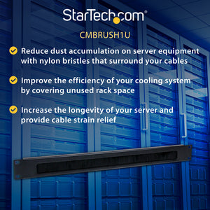 STARTECH .com rack accessory Cable management panel (CMBRUSH1U) - Cartouches Certifiees