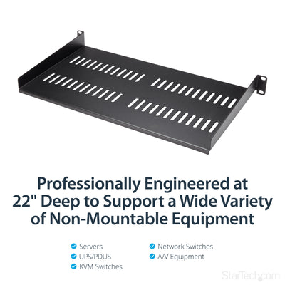 STARTECH .com rack accessory Rack shelf (CABSHELFV1U) - Cartouches Certifiees