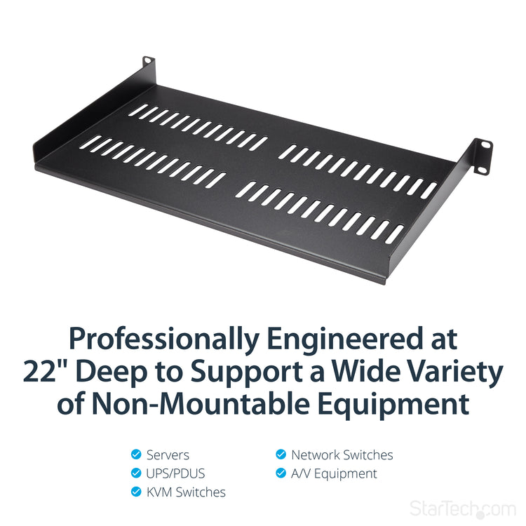STARTECH .com rack accessory Rack shelf (CABSHELFV1U) - Cartouches Certifiees