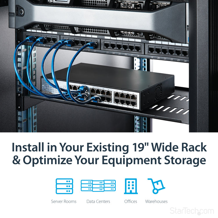 STARTECH .com rack accessory Rack shelf (CABSHELFV1U) - Cartouches Certifiees