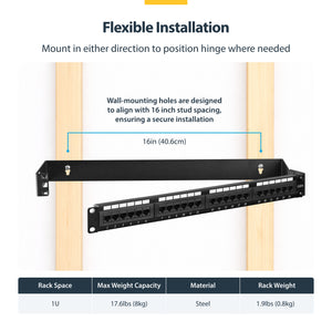 STARTECH .com rack accessory Wall mounted rack (WALLMOUNTH1) - Cartouches Certifiees
