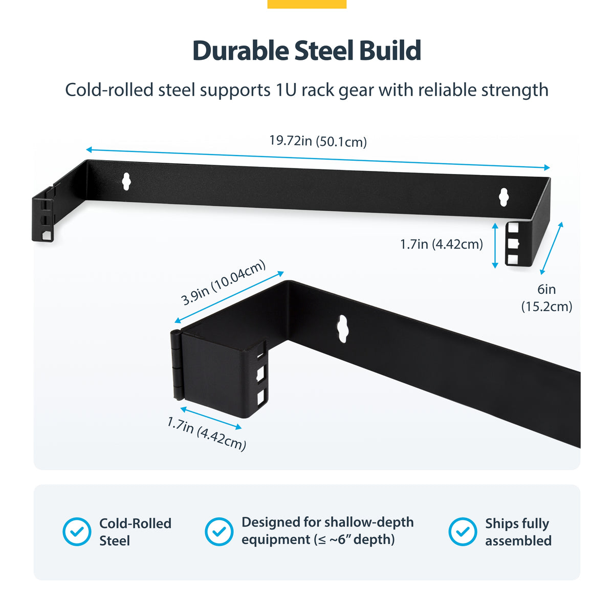 STARTECH .com rack accessory Wall mounted rack (WALLMOUNTH1) - Cartouches Certifiees