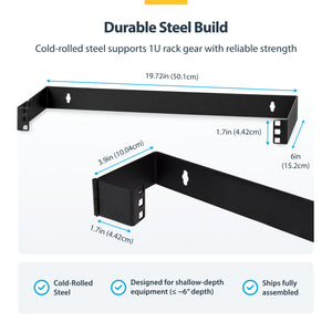 STARTECH .com rack accessory Wall mounted rack (WALLMOUNTH1) - Cartouches Certifiees