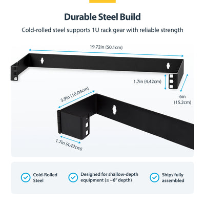 STARTECH .com rack accessory Wall mounted rack (WALLMOUNTH1) - Cartouches Certifiees