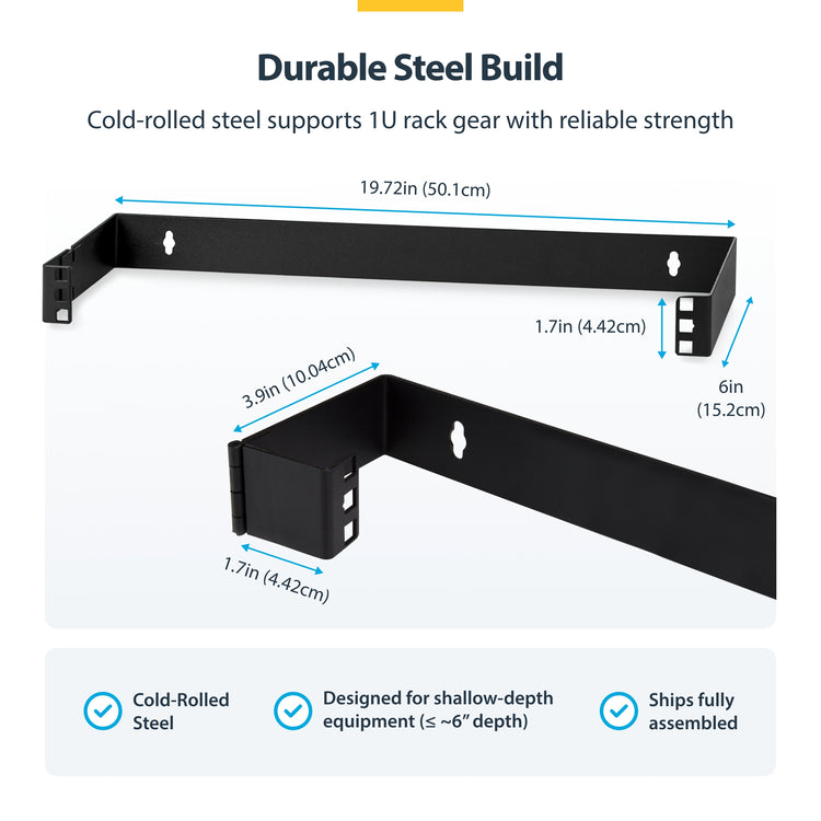 STARTECH .com rack accessory Wall mounted rack (WALLMOUNTH1) - Cartouches Certifiees