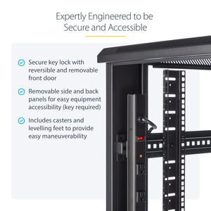 STARTECH .com rack cabinet 42U Freestanding rack Black (RK4236BKB) - Cartouches Certifiees