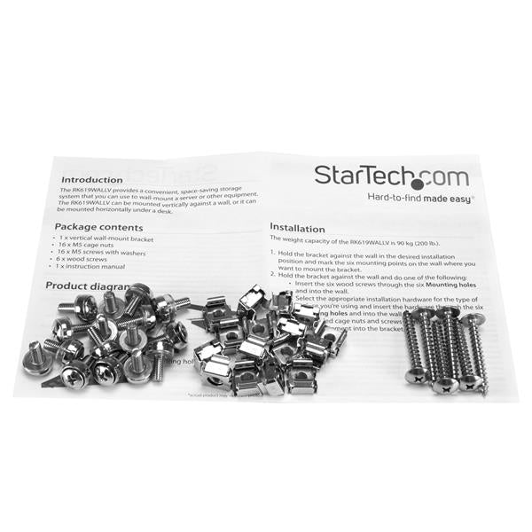 STARTECH .com rack cabinet 6U Wall mounted rack Black (RK619WALLV) - Cartouches Certifiees