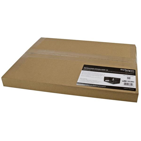 STARTECH .com rack cabinet 8U Wall mounted rack Black (WALLSHELF8U) - Cartouches Certifiees