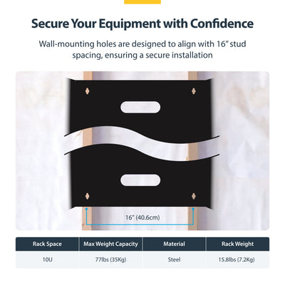 STARTECH .com rack cabinet Wall mounted rack Black (RACK-10U-14-BRACKET) - Cartouches Certifiees