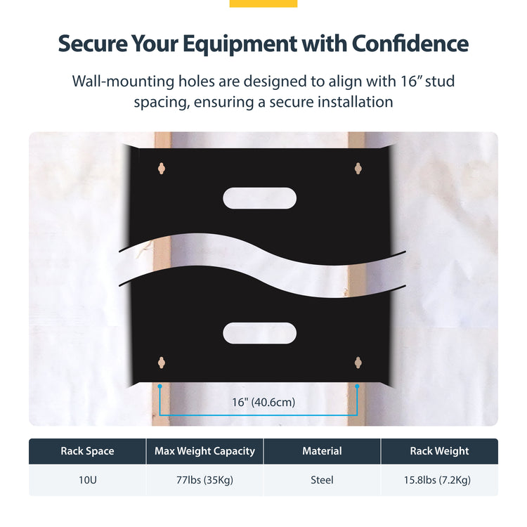 STARTECH .com rack cabinet Wall mounted rack Black (RACK-10U-14-BRACKET) - Cartouches Certifiees