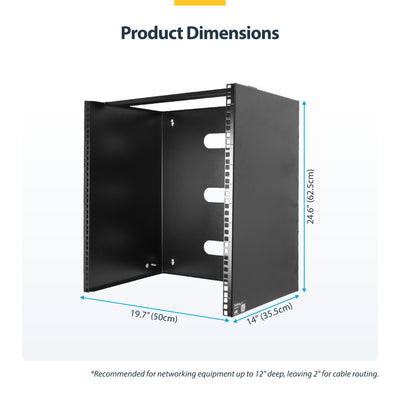 STARTECH .com rack cabinet Wall mounted rack Black (RACK-14U-14-BRACKET) - Cartouches Certifiees