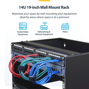 STARTECH .com rack cabinet Wall mounted rack Black (RACK-14U-14-BRACKET) - Cartouches Certifiees