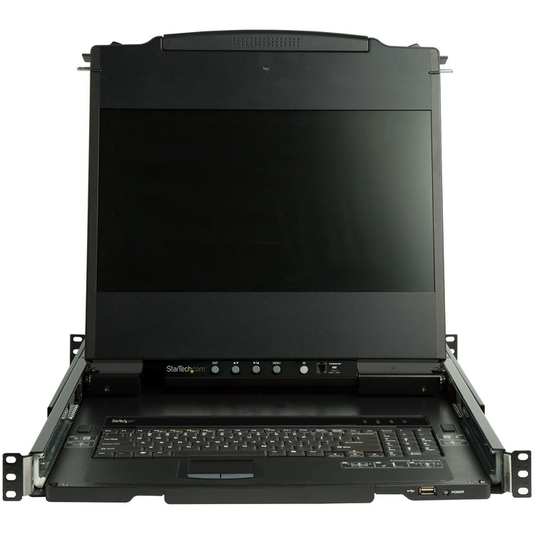 STARTECH .com rack console 43,9 cm (17.3") 1920 x 1080 pixels Steel Black 1U (RKCOND17HD) - Cartouches Certifiees