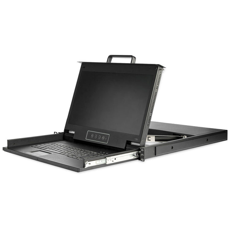 STARTECH .com rack console 43,9 cm (17.3") 1920 x 1080 pixels Steel Black 1U (RKCONS17HD) - Cartouches Certifiees