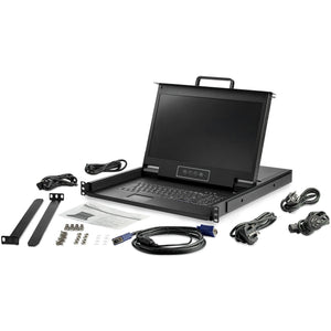 STARTECH .com rack console 43,9 cm (17.3") 1920 x 1080 pixels Steel Black 1U (RKCONS17HD) - Cartouches Certifiees