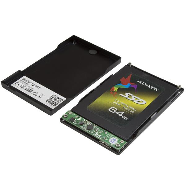 STARTECH .com storage drive enclosure HDD/SSD enclosure Black 2.5" (S251BMU313) - Cartouches Certifiees