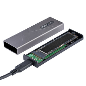 STARTECH .com storage drive enclosure SSD enclosure Grey M.2 (M2-USB-C-NVME-SATA) - Cartouches Certifiees