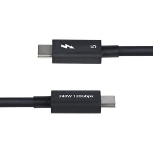 STARTECH .com Thunderbolt cable 0,5 m 80 Gbit/s Black (TBLT5MM50CM240W) - Cartouches Certifiees