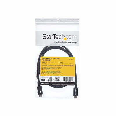 STARTECH .com Thunderbolt cable 1 m 20 Gbit/s Black (TBLT3MM1M) - Cartouches Certifiees