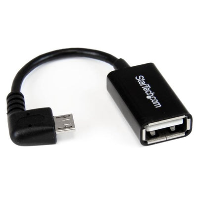 STARTECH .com USB cable USB 2.0 0,127 m Micro-USB B USB A 0,48 Gbit/s Black (UUSBOTGRA) - Cartouches Certifiees