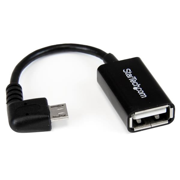 STARTECH .com USB cable USB 2.0 0,127 m Micro-USB B USB A 0,48 Gbit/s Black (UUSBOTGRA) - Cartouches Certifiees