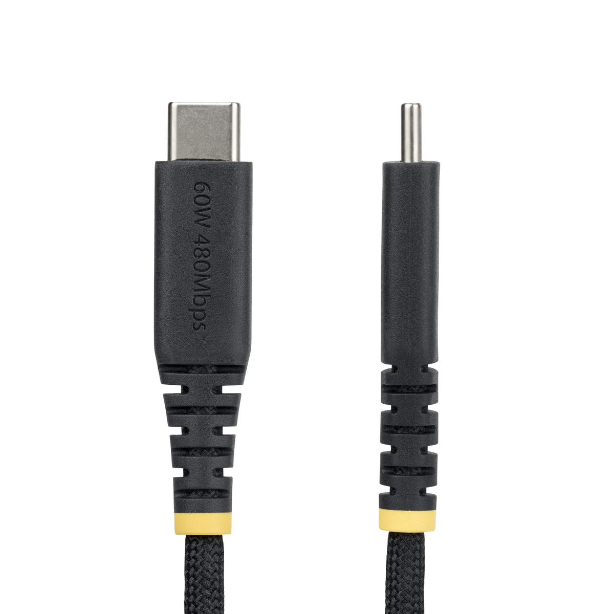 STARTECH .com USB cable USB 2.0 0,3 m USB C 0,48 Gbit/s 60 W Black (USB2CC1FTNCBR) - Cartouches Certifiees
