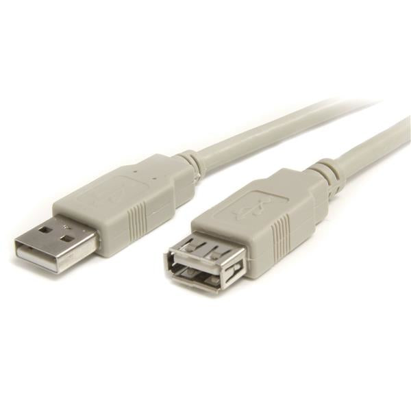 STARTECH .com USB cable USB 2.0 1,8 m USB A 0,48 Gbit/s Beige (USBEXTAA_6) - Cartouches Certifiees