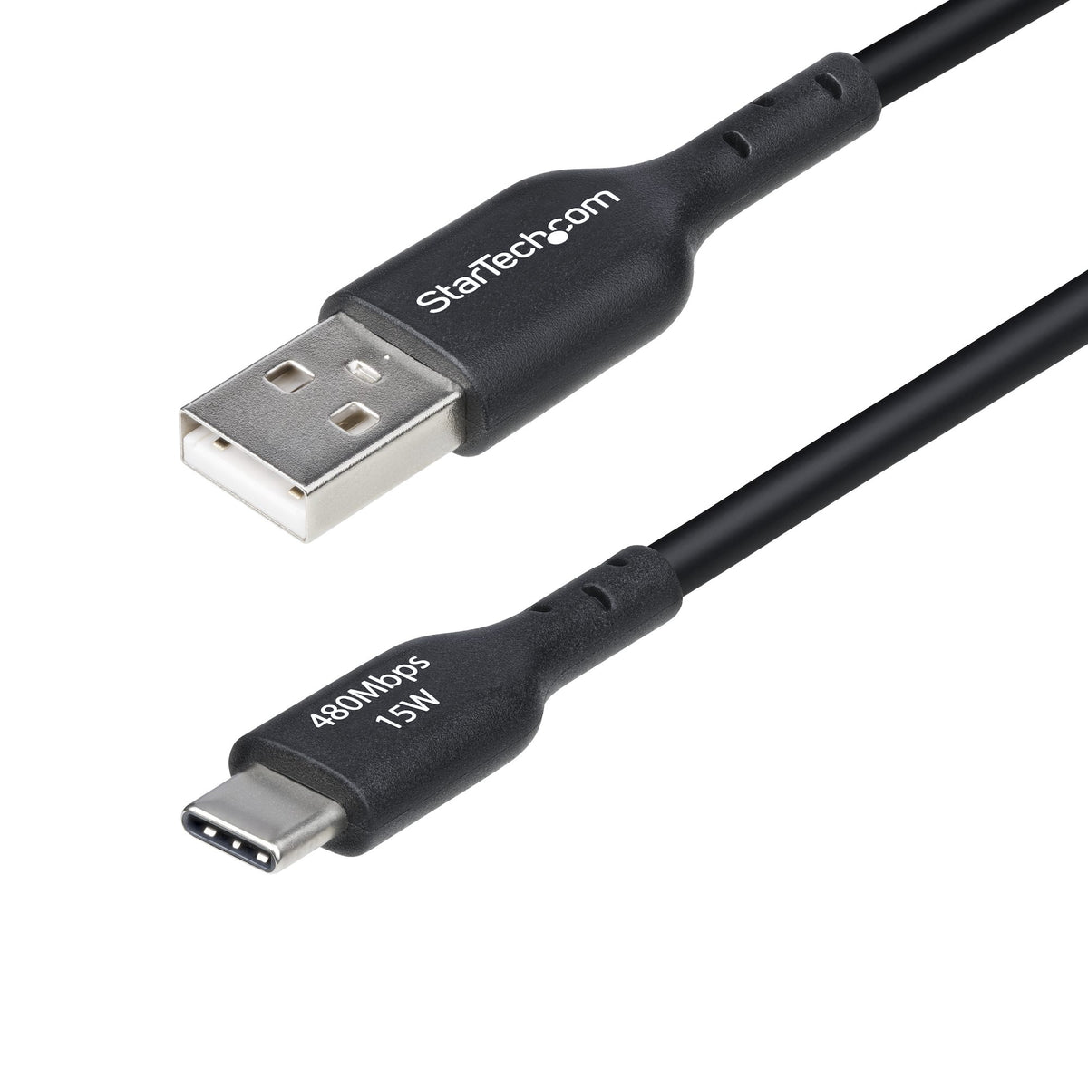 STARTECH .com USB cable USB 2.0 1,8 m USB A USB C 0,48 Gbit/s Black (USB2AC6FBKE10PK) - Cartouches Certifiees