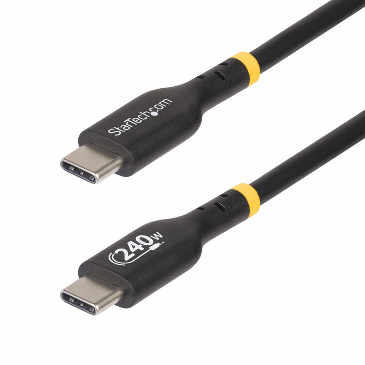 STARTECH .com USB cable USB 2.0 1,8 m USB C 0,48 Gbit/s 240 W Black (USB2EPR6F) - Cartouches Certifiees