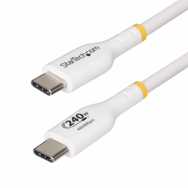 STARTECH .com USB cable USB 2.0 1,8 m USB C 0,48 Gbit/s 240 W White (USB2EPR6FW) - Cartouches Certifiees