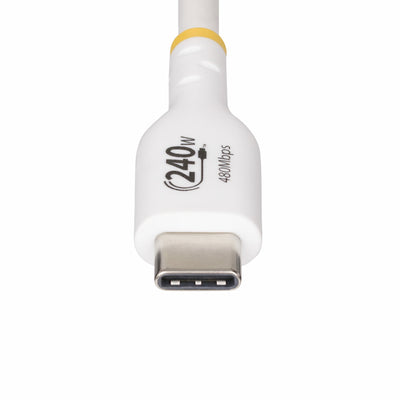 STARTECH .com USB cable USB 2.0 1,8 m USB C 0,48 Gbit/s 240 W White (USB2EPR6FW) - Cartouches Certifiees