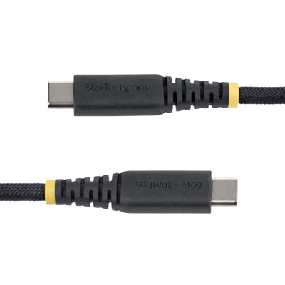 STARTECH .com USB cable USB 2.0 3 m USB C 0,48 Gbit/s 60 W Black (USB2CC10FNCBR) - Cartouches Certifiees