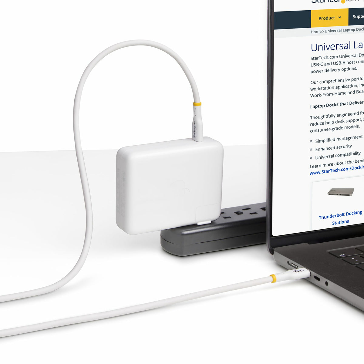 STARTECH .com USB cable USB 2.0 4 m USB C 0,48 Gbit/s 240 W White (USB2EPR13FW) - Cartouches Certifiees