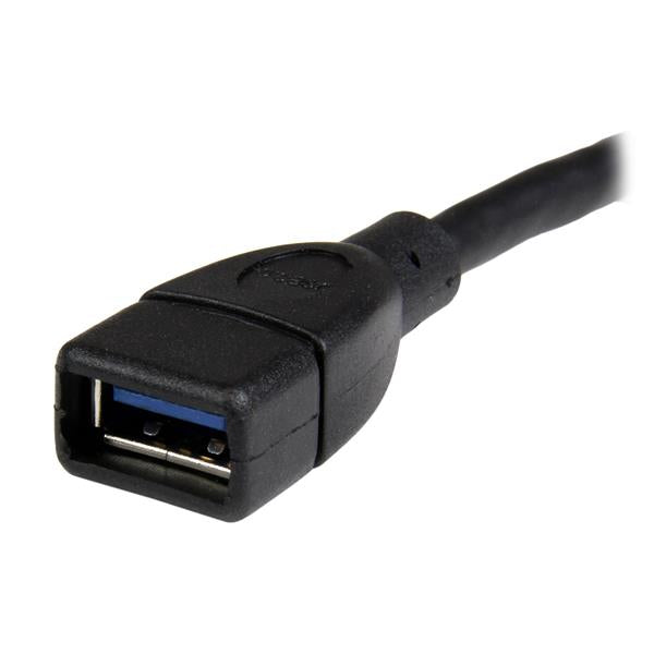 STARTECH .com USB cable USB 3.2 Gen 1 (3.1 Gen 1) 0,152 m USB A 5 Gbit/s Black (USB3EXT6INBK) - Cartouches Certifiees