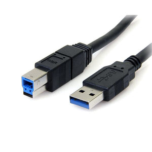STARTECH .com USB cable USB 3.2 Gen 1 (3.1 Gen 1) 1,8 m USB A USB B 5 Gbit/s Black (USB3SAB6BK) - Cartouches Certifiees