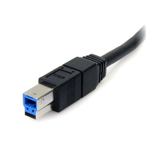 STARTECH .com USB cable USB 3.2 Gen 1 (3.1 Gen 1) 1,8 m USB A USB B 5 Gbit/s Black (USB3SAB6BK) - Cartouches Certifiees