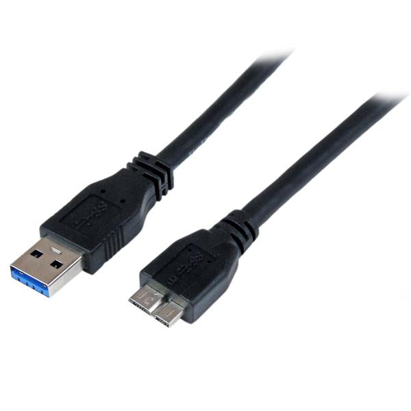 STARTECH .com USB cable USB 3.2 Gen 1 (3.1 Gen 1) 1 m USB A Micro-USB B 5 Gbit/s Black (USB3CAUB1M) - Cartouches Certifiees