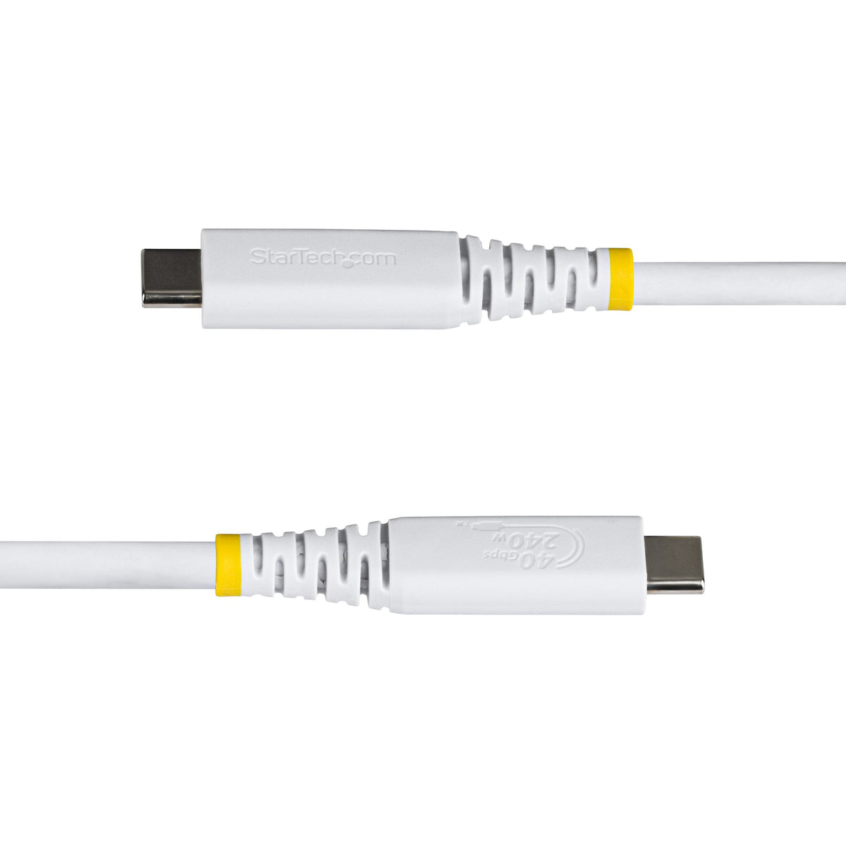 STARTECH .com USB cable USB4 Gen 3x2 0,45 m USB C 40 Gbit/s 240 W White (CC18IN40GUSB4TPW) - Cartouches Certifiees