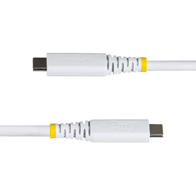 STARTECH .com USB cable USB4 Gen 3x2 0,45 m USB C 40 Gbit/s 240 W White (CC18IN40GUSB4TPW) - Cartouches Certifiees