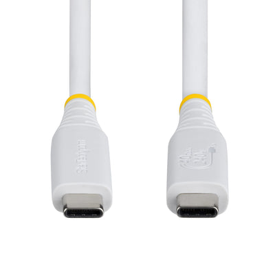 STARTECH .com USB cable USB4 Gen 3x2 0,45 m USB C 40 Gbit/s 240 W White (CC18IN40GUSB4TPW) - Cartouches Certifiees