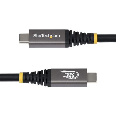 STARTECH .com USB cable USB4 Gen 4x2 0,9 m USB C 80 Gbit/s 240 W Black (CC3FT80GUSB4CABLE) - Cartouches Certifiees