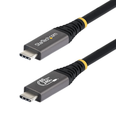 STARTECH .com USB cable USB4 Gen 4x2 1,5 m USB C 80 Gbit/s 240 W Black (CC5FT80GUSB4CABLE) - Cartouches Certifiees