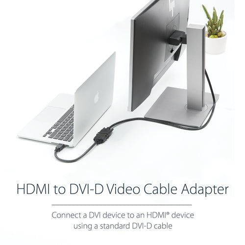 STARTECH .com video cable adapter 0,2 m HDMI DVI-D Black (HDDVIMF8IN) - Cartouches Certifiees