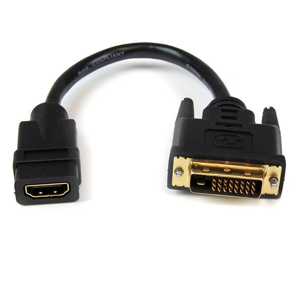 STARTECH .com video cable adapter 0,203 m HDMI Type A (Standard) DVI-D Black (HDDVIFM8IN) - Cartouches Certifiees