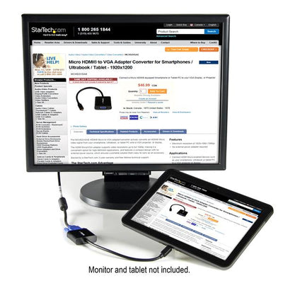 STARTECH .com video cable adapter Black (MCHD2VGAE2) - Cartouches Certifiees