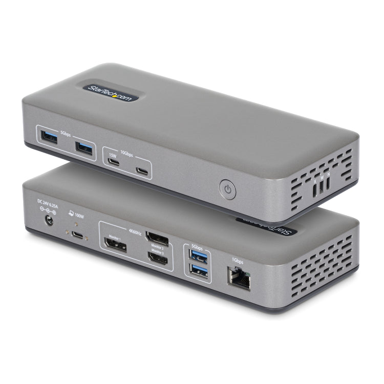 STARTECH CONNECT THREE 4K 60HZ DISPLAYS (2X DP / 1X HDMI) THROUGH A SINGLE USB TYPE-C POR (199N-USBC-DOCK) - Cartouches Certifiees