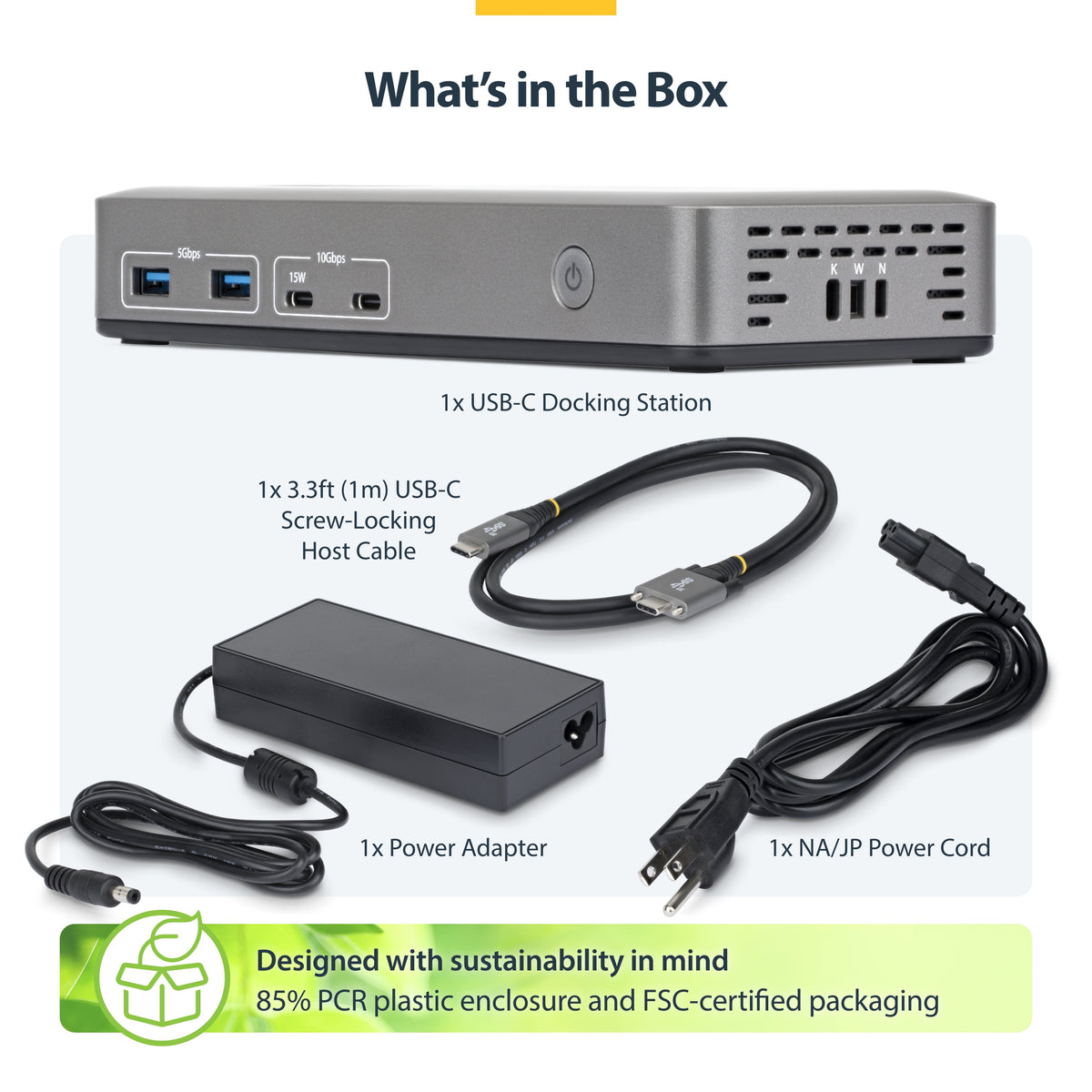 STARTECH CONNECT THREE 4K 60HZ DISPLAYS (2X DP / 1X HDMI) THROUGH A SINGLE USB TYPE-C POR (199N-USBC-DOCK) - Cartouches Certifiees