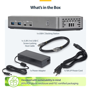 STARTECH CONNECT THREE 4K 60HZ DISPLAYS (2X DP / 1X HDMI) THROUGH A SINGLE USB TYPE-C POR (199N-USBC-DOCK) - Cartouches Certifiees
